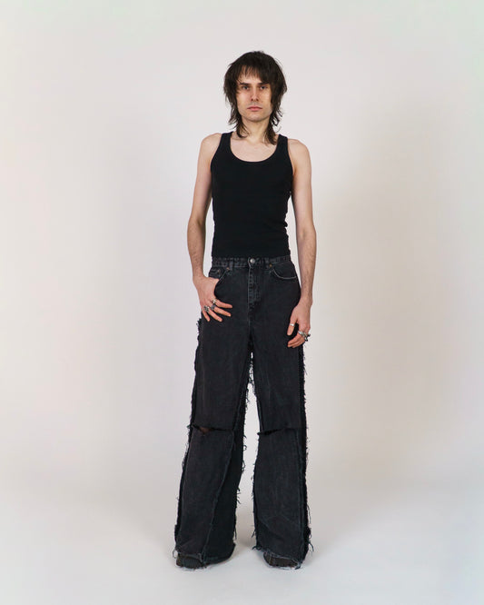FRAGILE JEANS ° BLACK ° REUSE WEAR ° UNISEX