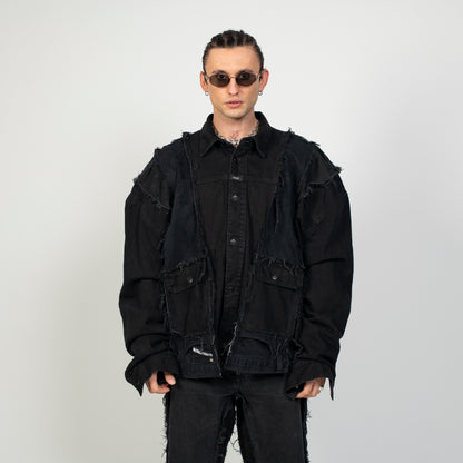 FRAGILE DENIM JACKET ° REUSE WEAR ° UNISEX