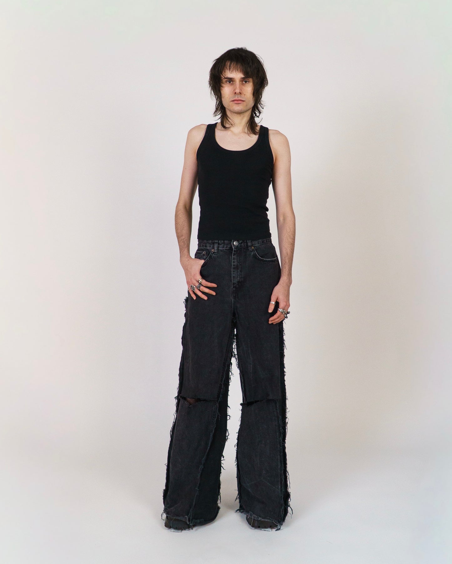 FRAGILE JEANS ° BLACK  ° REUSE WEAR ° UNISEX