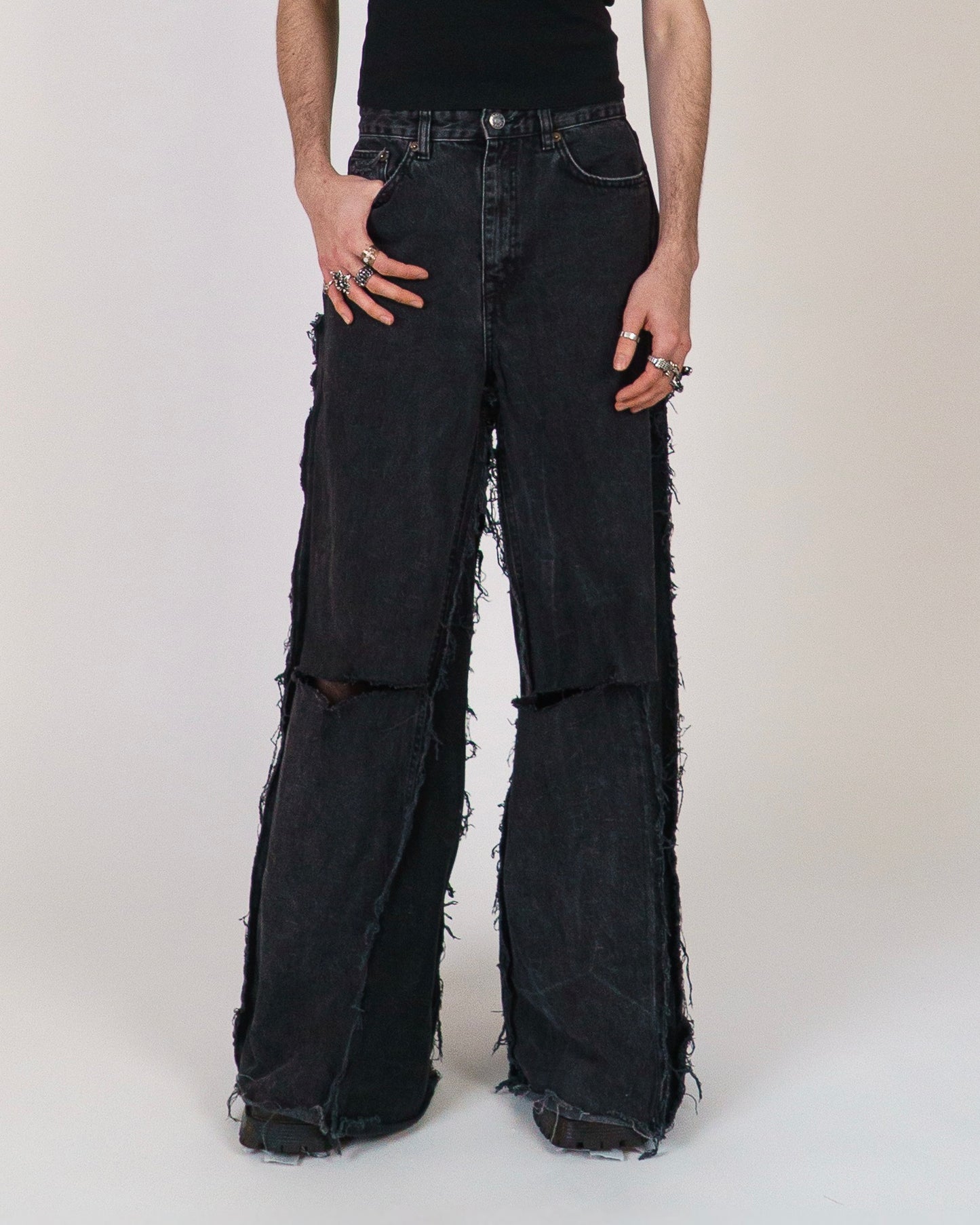 FRAGILE JEANS ° BLACK  ° REUSE WEAR ° UNISEX